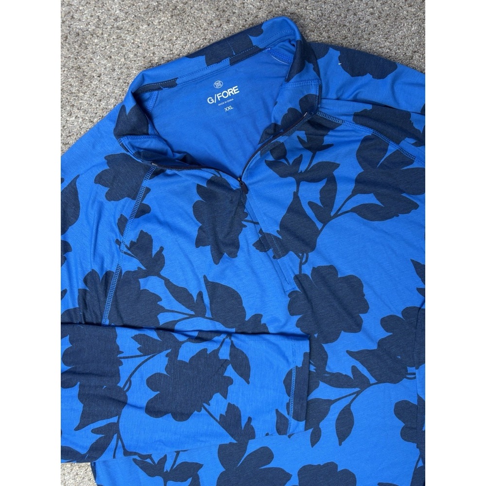 G/FORE 1/4 Zip Pullover Tonal Floral Luxe Mid Layer Racer Floral Jersey Tech New